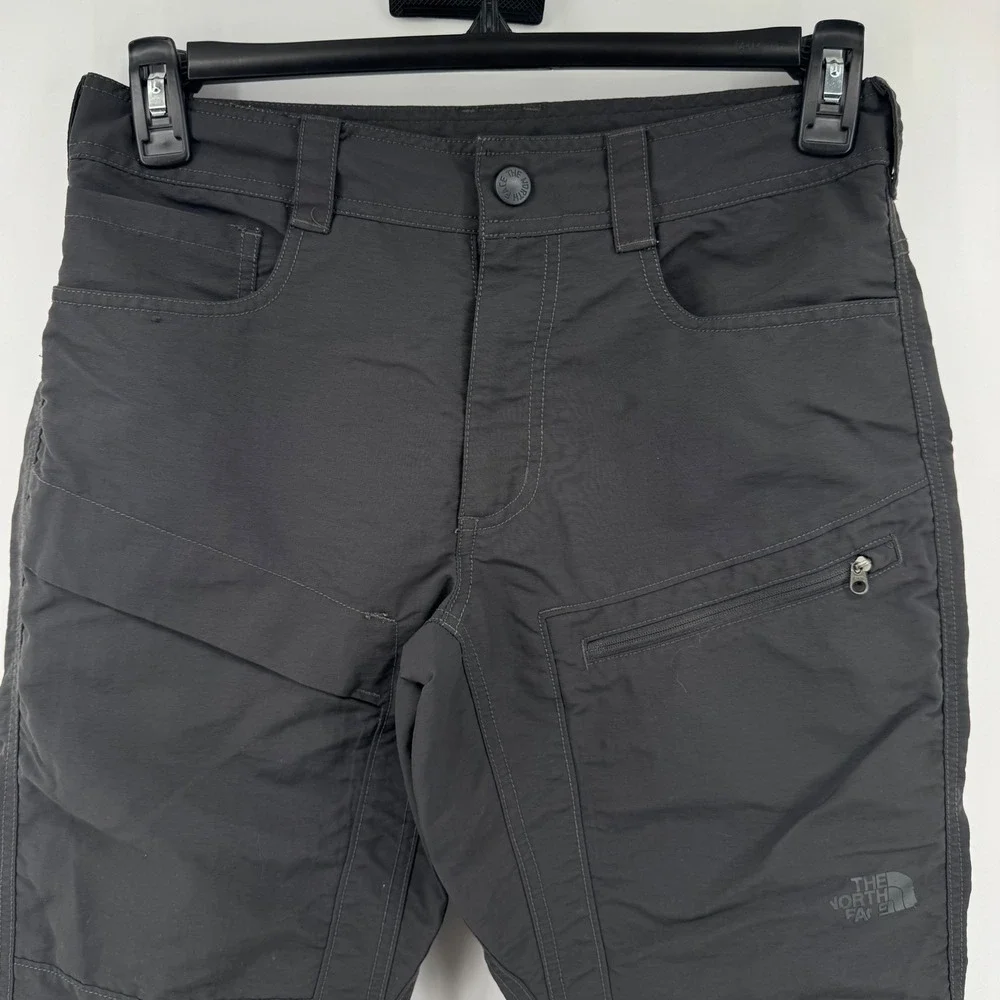 The North Face Mens Hiking Cargo Pants 30 Short Gray Nylon Tactical Outdoor